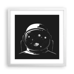 Affisch i vit ram - Fin utsikt - 40x40 cm