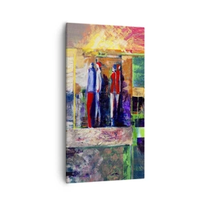 Canvastavla - Bild på duk - Relationer och emotioner - 55x100 cm