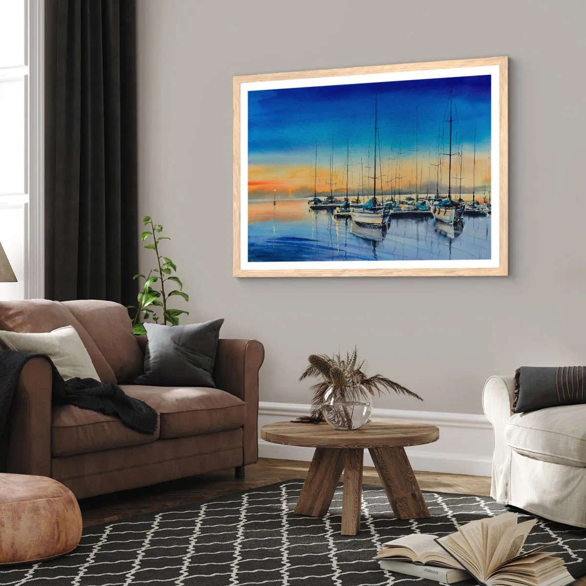 Affisch i ram av ljusek - Slutet på en bra dag - 100x70 cm
