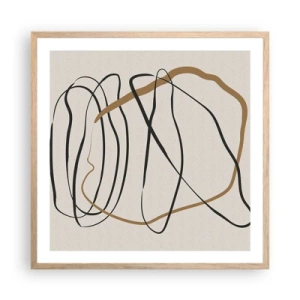 Affisch i ram av ljusek - Komposition: besittande dans - 60x60 cm