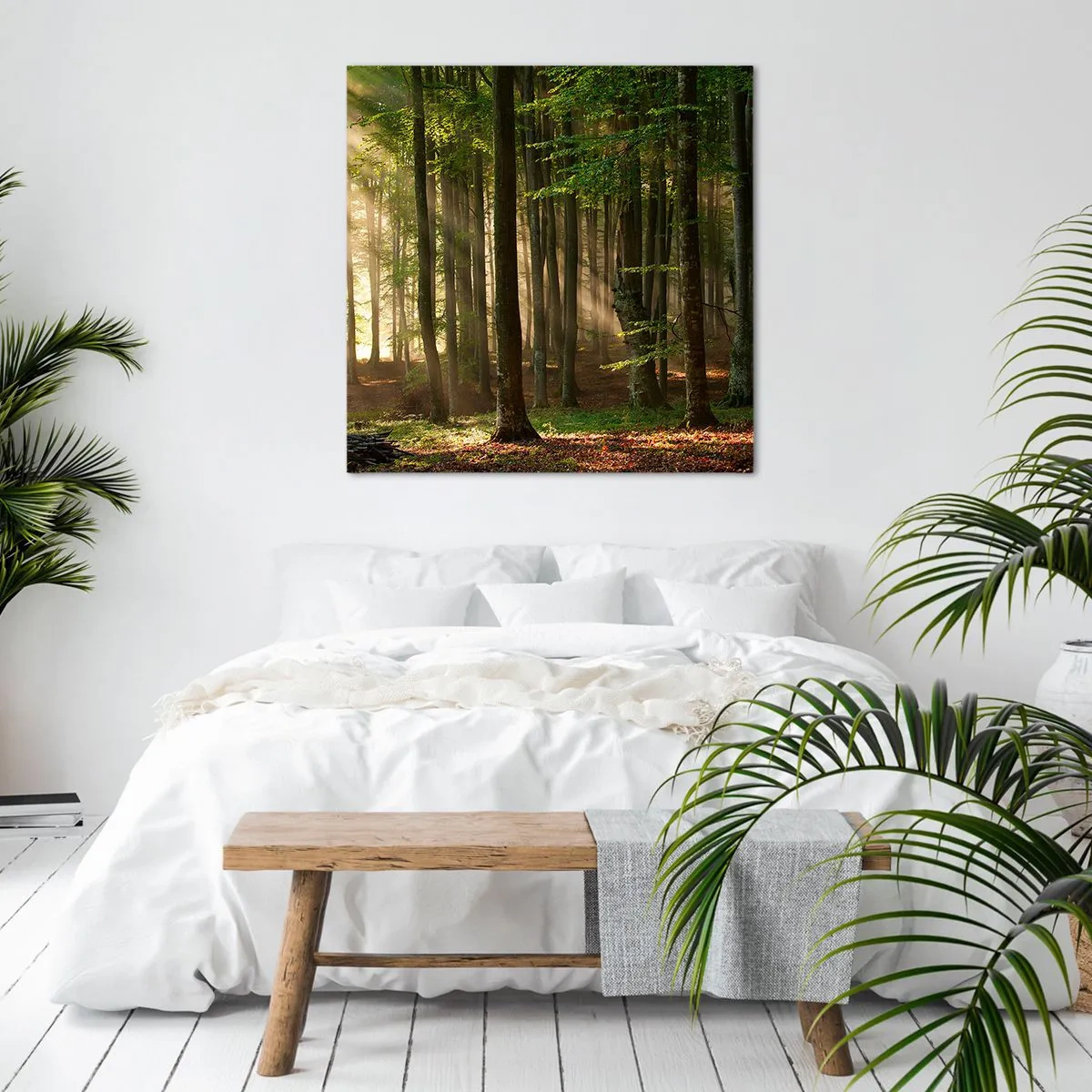 Canvastavla - Bild på duk - Utstrålande på en vårmorgon - 60x60 cm