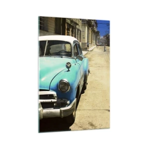 Glastavla - Bild på glas - Evviva Cuba! - 70x100 cm
