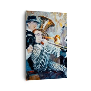 Canvastavla - Bild på duk - Hela den jazzmusiken - 80x120 cm
