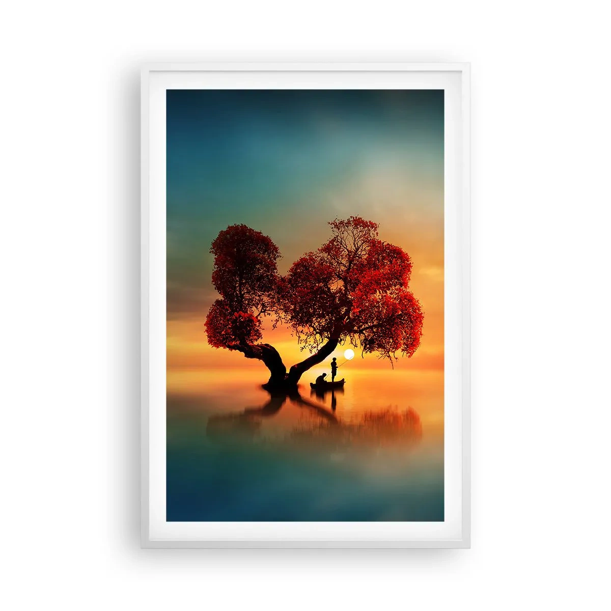 Affisch i vit ram - Avlägsen tystnad - 61x91 cm