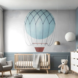 Fototapet Premium Sand - Hel i molnen - Barns, Ballong, Minimalism - 100x70 cm