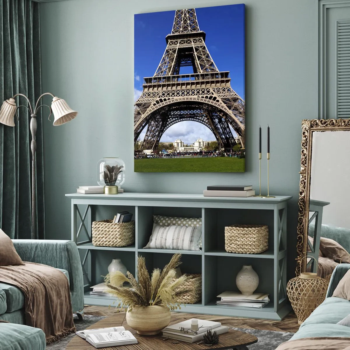 Canvastavla - Bild på duk - Hela Paris vid dess fötter - 45x80 cm