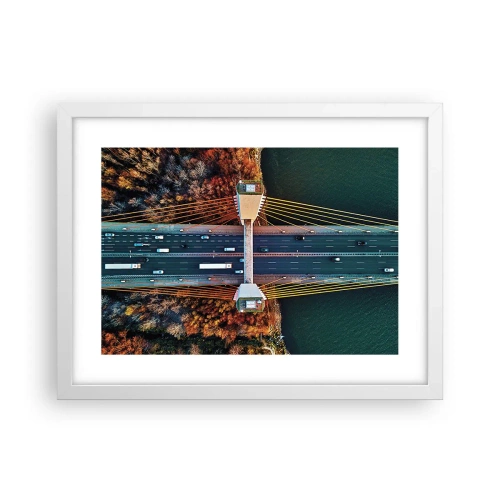 Affisch i vit ram - Bortom vatten, bortom skog - 40x30 cm