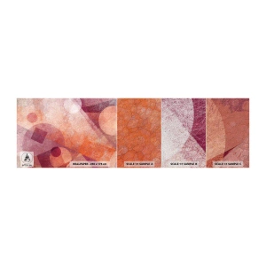 Provbit av fototapet Premium Sand - Geometriska omvandlingar i rosa - Abstraktion, Bit, Modernt mönster - 100x30 cm