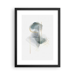 Affisch i svart ram - Om gråhetens och guldets förhållanden - 30x40 cm