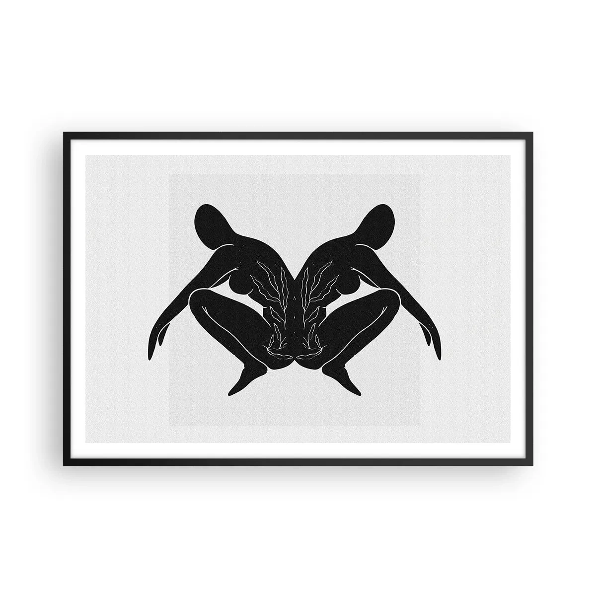 Affisch i svart ram - En delad själ - 100x70 cm