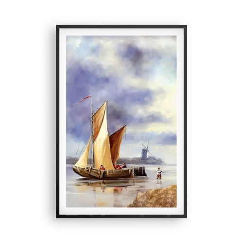 Affisch i svart ram - Seglarnas hemkomst - 61x91 cm