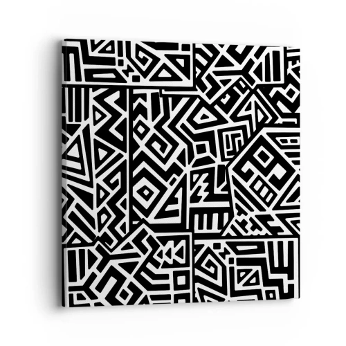 Canvastavla - Bild på duk - Prekolumbisk komposition - 40x40 cm