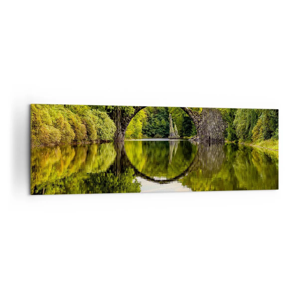 Canvastavla - Bild på duk - På skarven mellan två världar - 160x50 cm