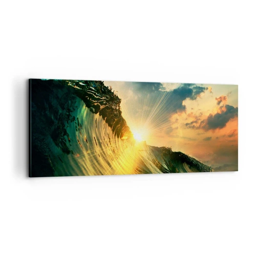 Canvastavla - Bild på duk - Surfare, var är du? - 100x40 cm