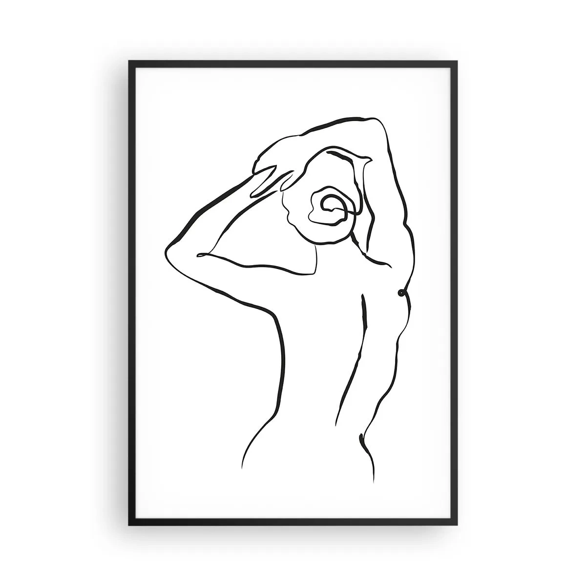 Affisch i svart ram - Akten på morgonen - 70x100 cm