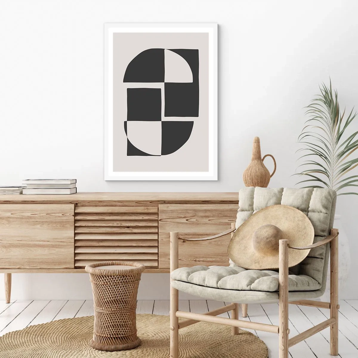 Affisch i vit ram - Antites – syntes - 70x100 cm