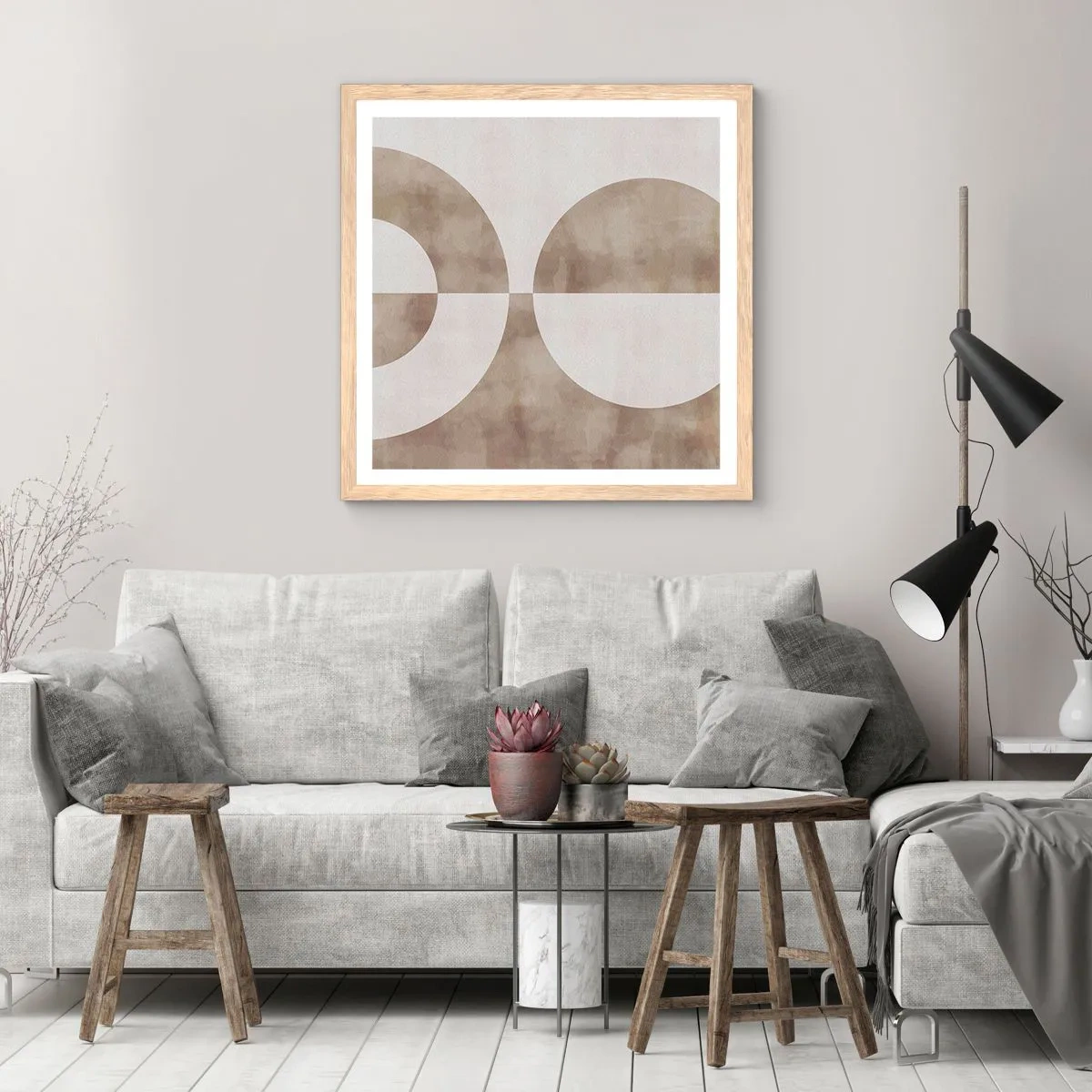 Affisch i ram av ljusek - Likheter och skillnader - 50x50 cm