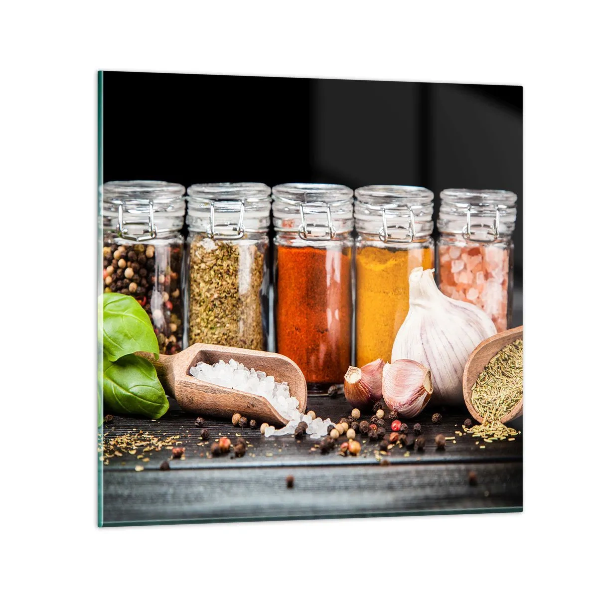 Glastavla - Bild på glas - Så att livet har smak - 50x50 cm