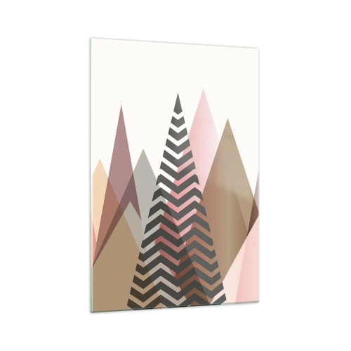 Glastavla - Bild på glas - Utsikt över pyramider - 70x100 cm