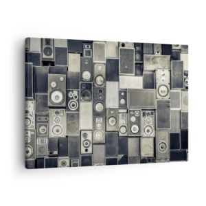 Canvastavla - Bild på duk - Högtalarkollektion i retrostil - 70x50cm - Allt väl - Modern väggdekoration för vardagsrum och sovrum ARTTOR
