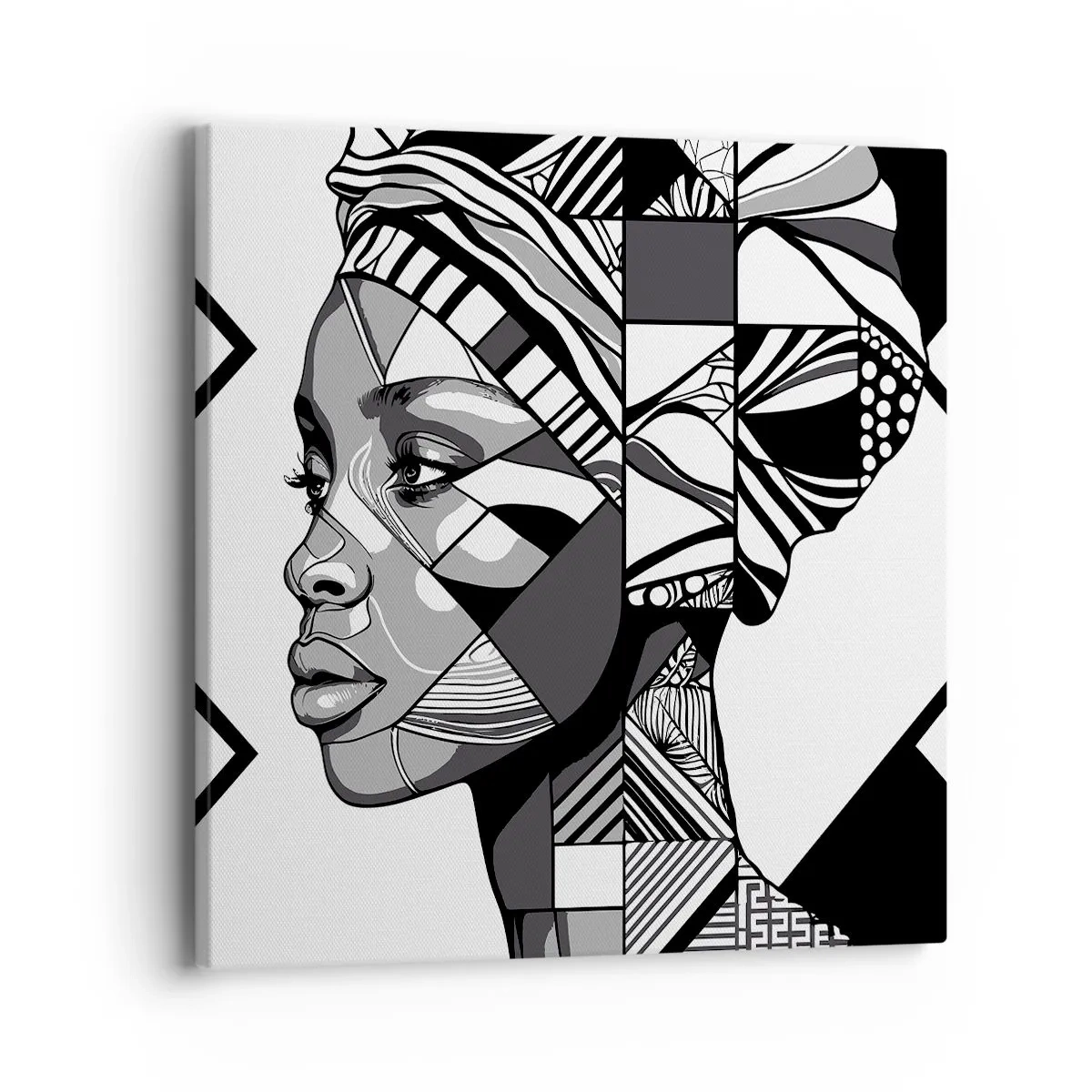 Canvastavla - Bild på duk - Etniskt porträtt - 40x40 cm