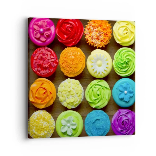 Canvastavla - Bild på duk - Alla olika - alla goda - 40x40 cm