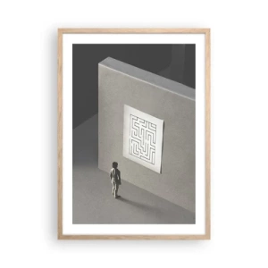 Affisch i ram av ljusek - Men var är jag? - 50x70 cm