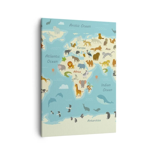 Canvastavla - Bild på duk - Goda grannar - 50x70 cm