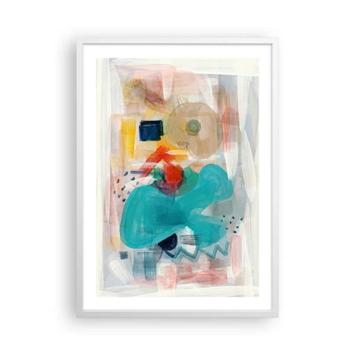 Affisch i vit ram - Ett färgglatt spel - 50x70 cm