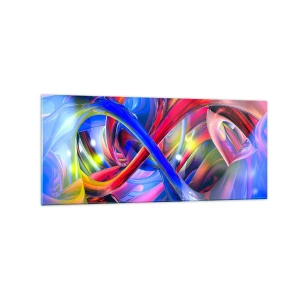 Glastavla - Bild på glas - Färgdans - 120x50 cm