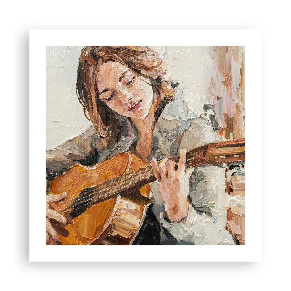 Affisch - Konsert för gitarr och en flickas hjärta - 50x50 cm