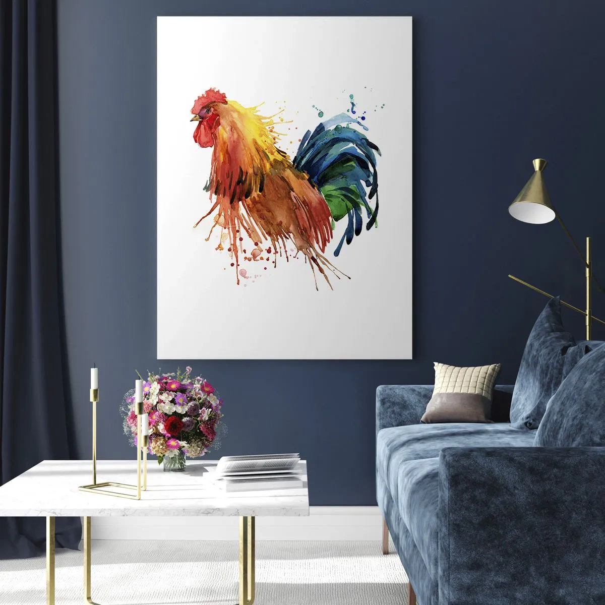 Glastavla - Bild på glas - Kungliga kläder, kunglig stolthet - 50x70 cm