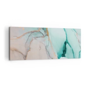 Canvastavla - Bild på duk - Formernas och färgernas dans - 100x40 cm