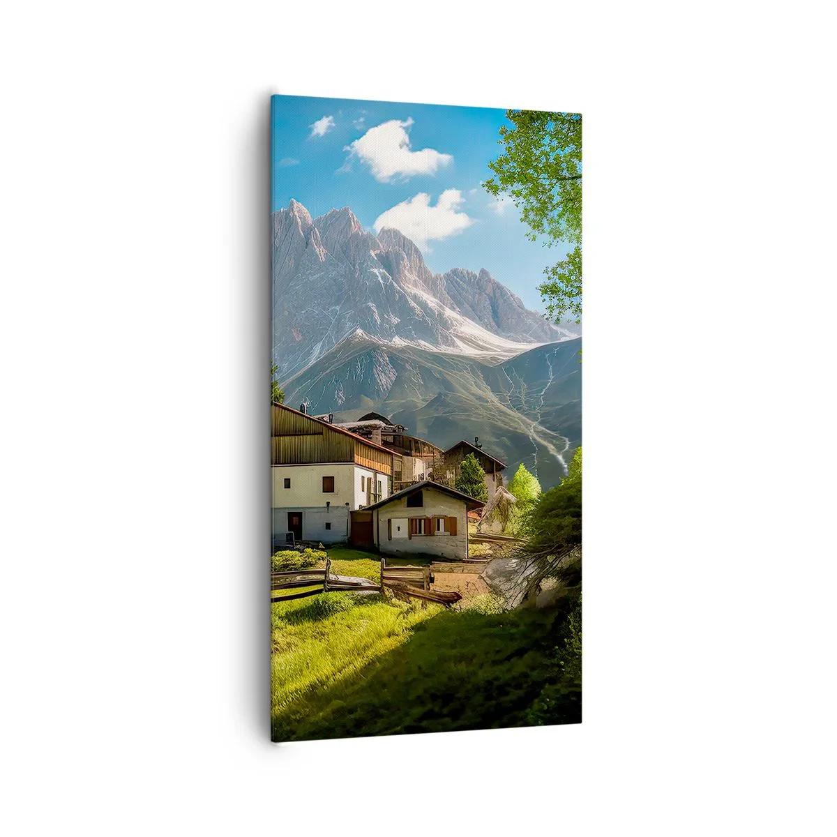 Canvastavla - Bild på duk - Alpin idyll - 65x120 cm