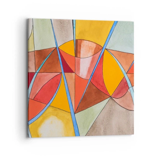 Canvastavla - Bild på duk - Karusell, drömmarnas karusell - 70x70 cm