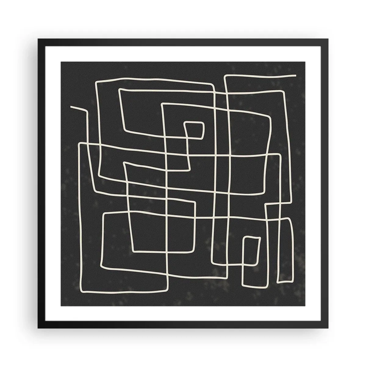 Affisch i svart ram - Inte så enkelt - 60x60 cm