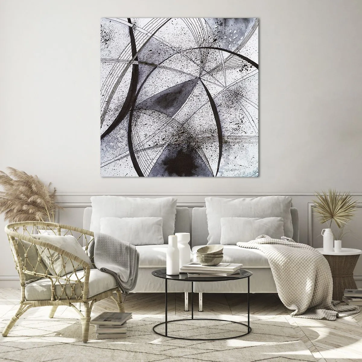 Glastavla - Bild på glas - Futuristisk fantasi - 40x40 cm