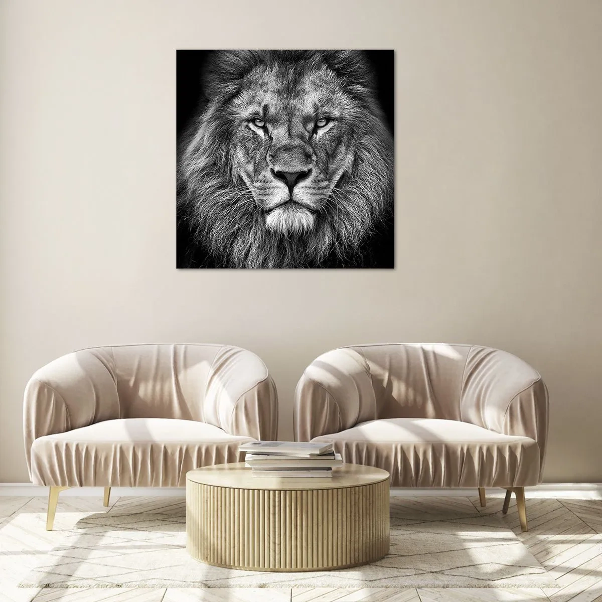 Glastavla - Bild på glas - I kröningskläder - 60x60 cm