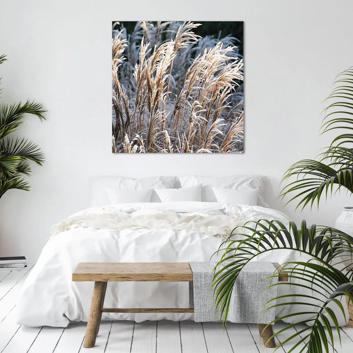 Canvastavla - Bild på duk - Frostprydda - 70x70 cm