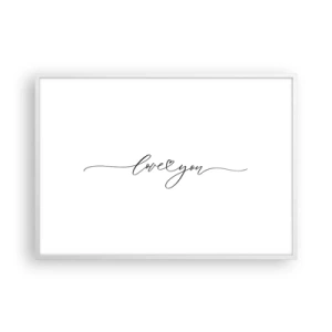 Affisch i vit ram - Svart på vitt - 100x70 cm