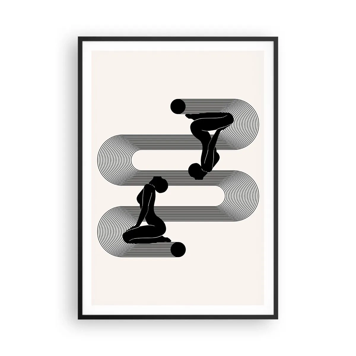 Affisch i svart ram - Sensuell symmetri - 70x100 cm