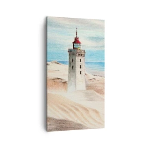 Canvastavla - Bild på duk - Tittar alltid i havet - 45x80 cm