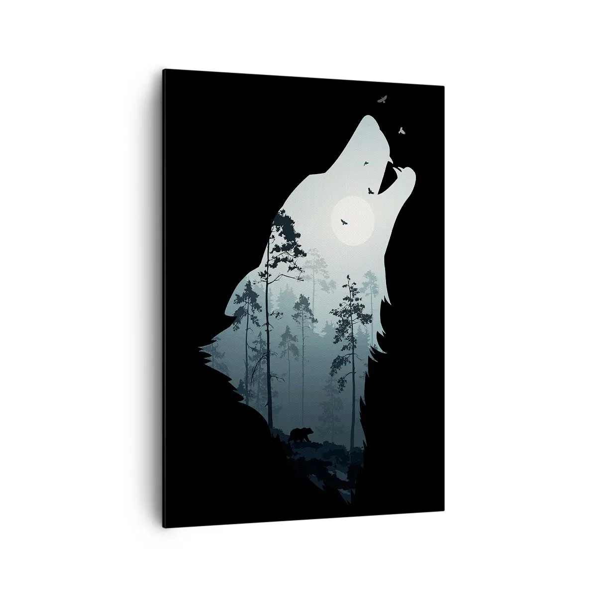 Canvastavla - Bild på duk - Skogsnattens röst - 70x100 cm