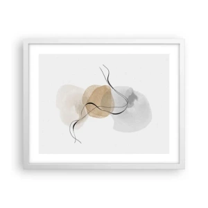 Affisch i vit ram - Luftpärlor - 50x40 cm