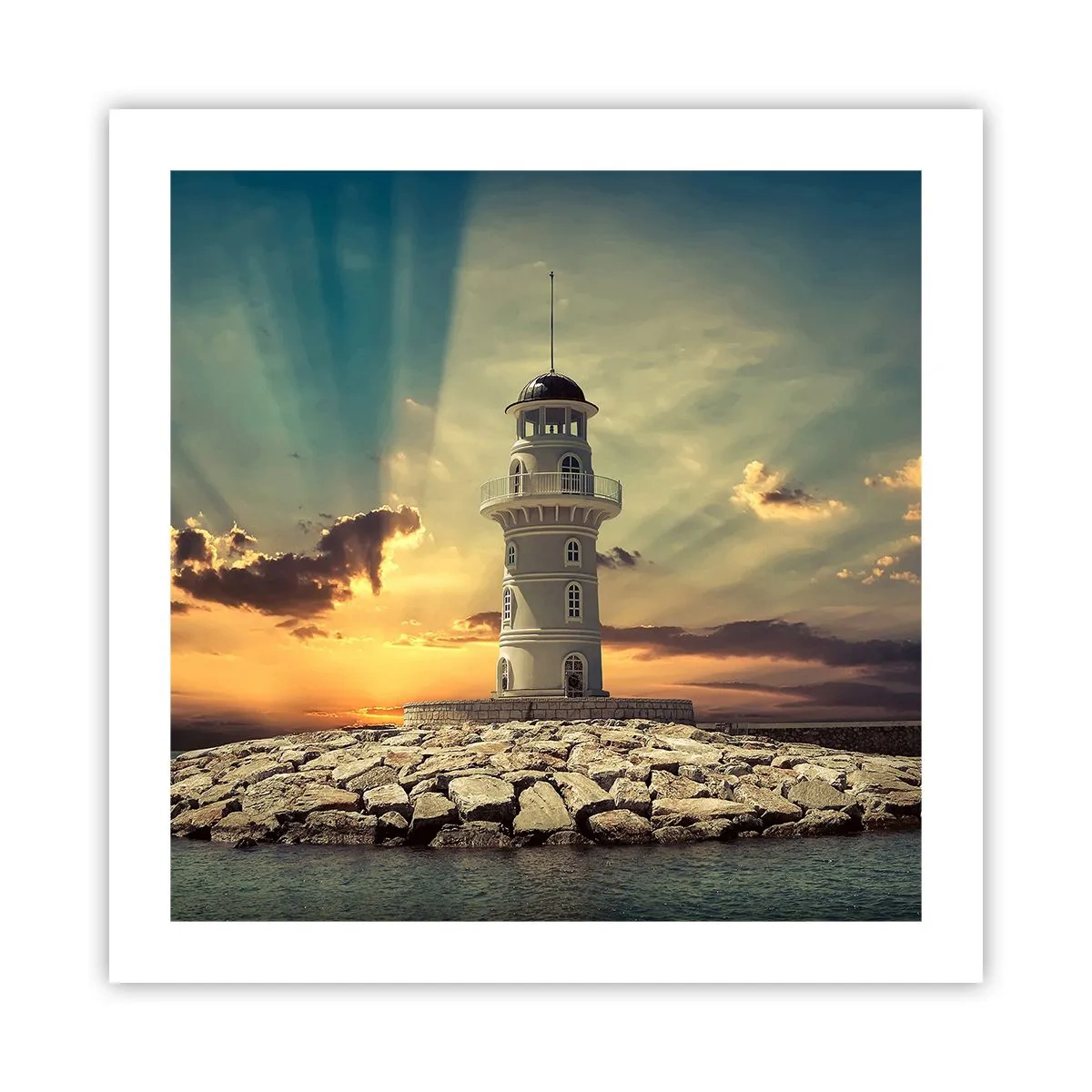 Affisch - Ljus - Godhet - Skönhet - 50x50 cm