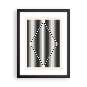 Affisch i svart ram - Geometrisk illusion - 30x40 cm