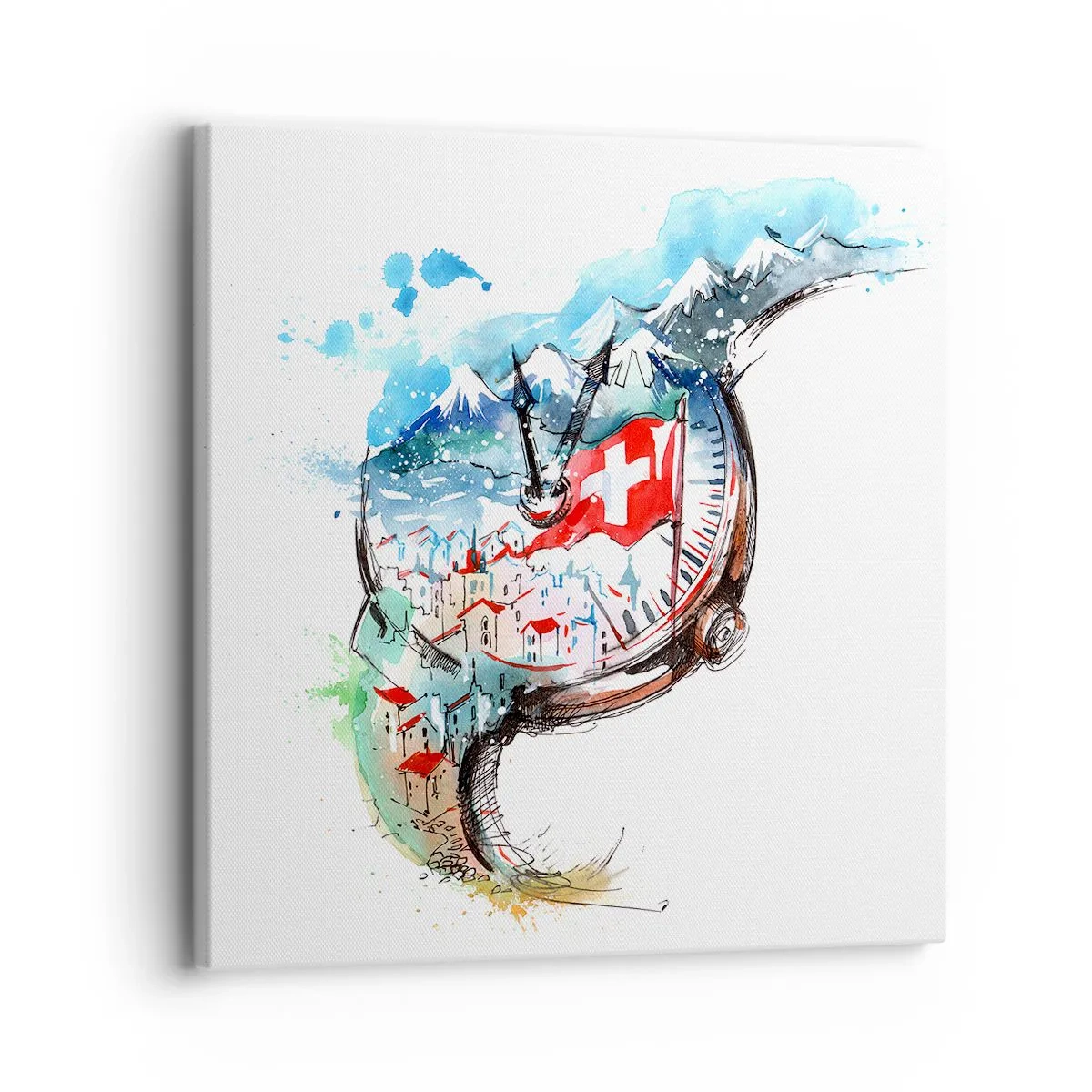 Canvastavla - Bild på duk - Schweiz anda - 30x30 cm