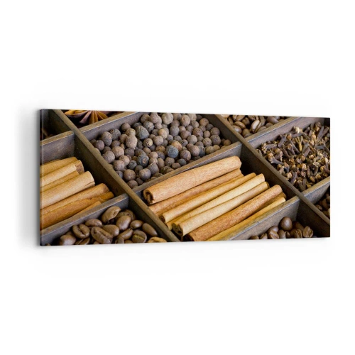 Canvastavla - Bild på duk - Aromskattekista - 100x40 cm