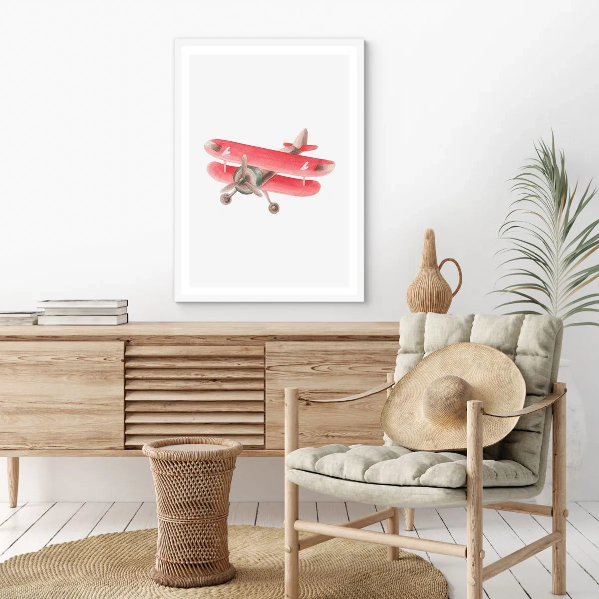 Affisch i vit ram - Redo att flyga högt - 30x40 cm
