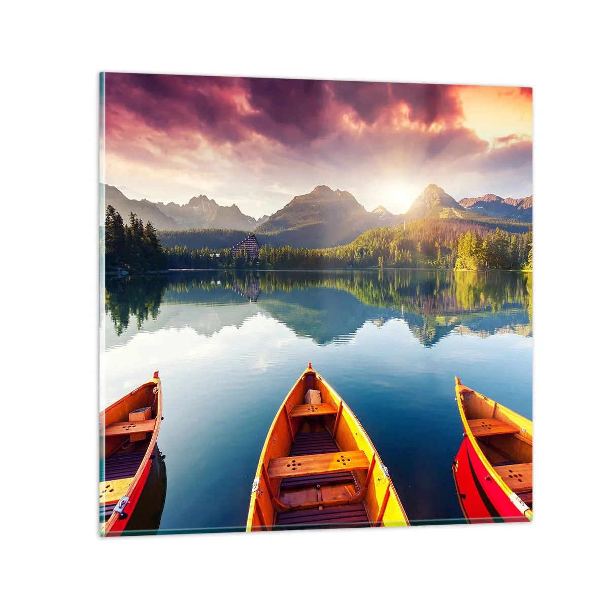 Glastavla - Bild på glas - Ingenting mot naturen - 50x50 cm